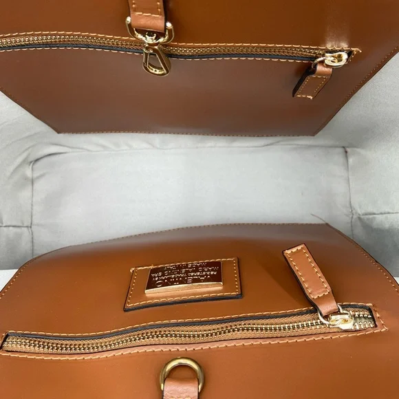 NEW! VALENTINO BY MARIO VALENTINO MAGNUS SOHO MONOGRAM LEATHER TOTE - Picture 7 of 16